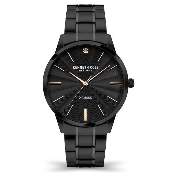 Kenneth Cole KCWGG2122902MN men’s black dial watch front