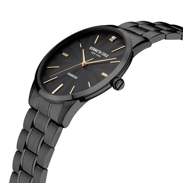 Kenneth Cole KCWGG2122902MN black stainless steel bracelet close-up