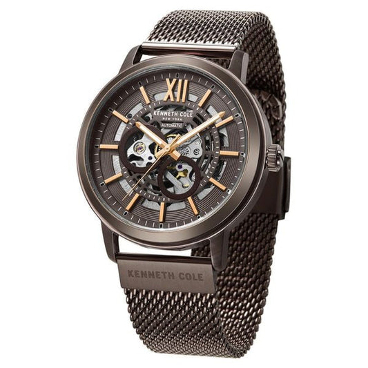 Kenneth Cole KCWGY0064202MN stainless steel mesh strap close-up