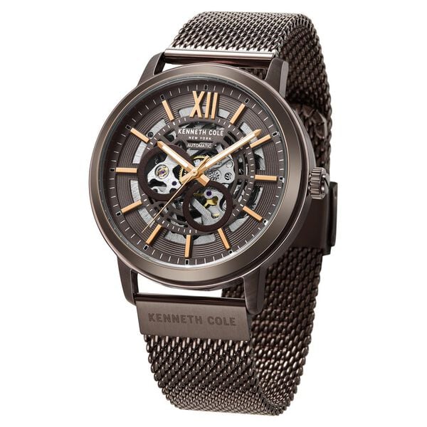 Kenneth Cole KCWGY0064202MN stainless steel mesh strap close-up