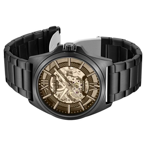 Kenneth Cole KCWGY0065104MN Automatic Men’s Skeleton Black Stainless Steel Watch