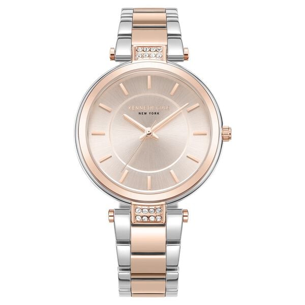 Kenneth Cole NTKCWLG0026701LD Quartz Women’s Classic Two-Tone Rose Gold & Silver Analog Watch