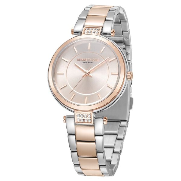 Kenneth Cole NTKCWLG0026701LD Quartz Women’s Classic Two-Tone Rose Gold & Silver Analog Watch