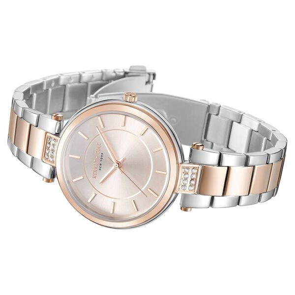Kenneth Cole NTKCWLG0026701LD Quartz Women’s Classic Two-Tone Rose Gold & Silver Analog Watch