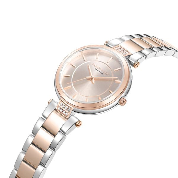 Kenneth Cole NTKCWLG0026701LD Quartz Women’s Classic Two-Tone Rose Gold & Silver Analog Watch