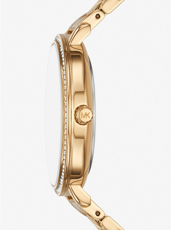 Michael Kors MK4666I Women Quartz White Dial Gold-Tone Stainless Steel Pyper Watch