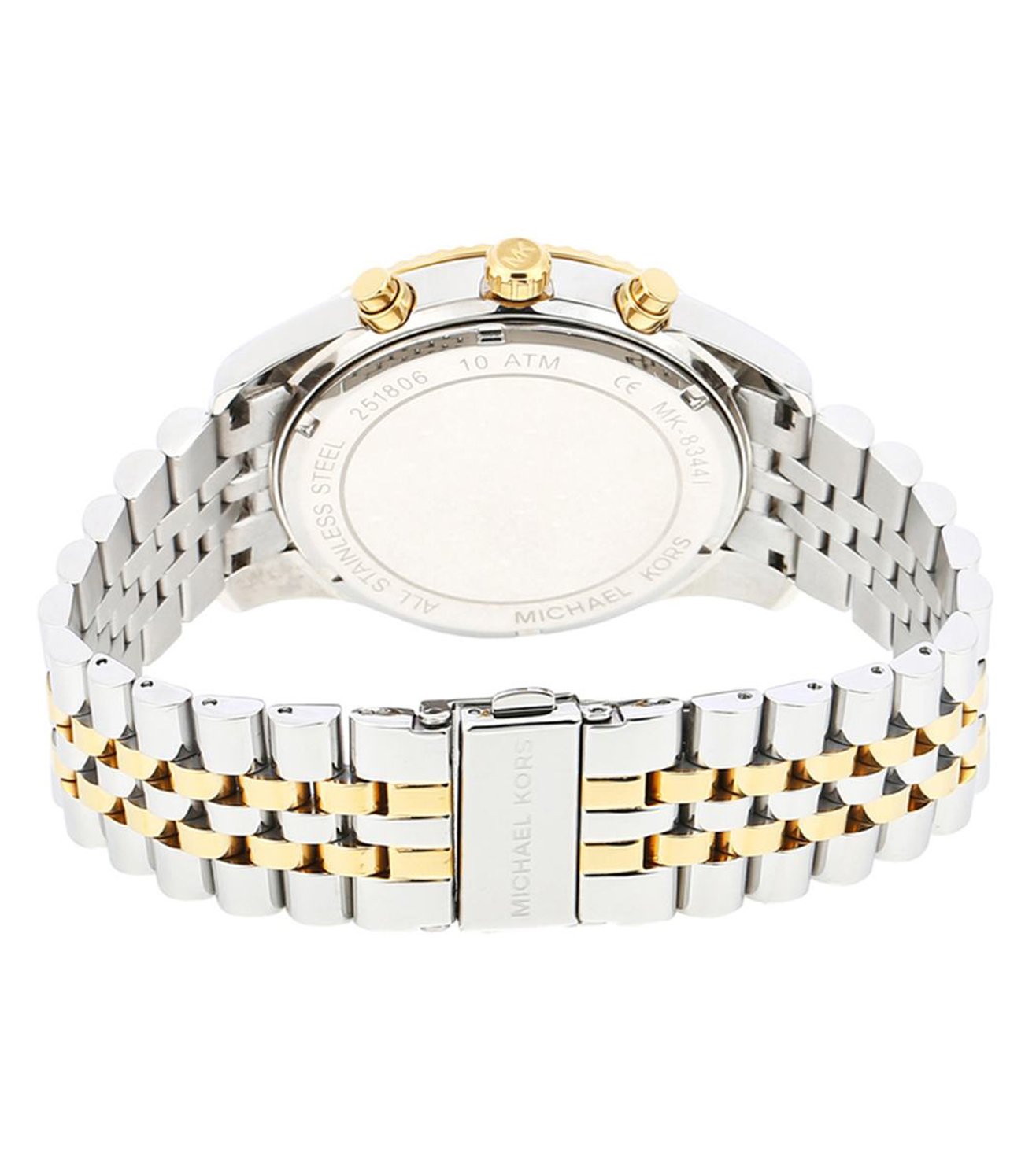 Michael Kors MK8344I Men Quartz White Dial Stainless Steel Two-Tone Lexington Chronograph Watch