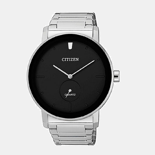 Citizen BE9180-52E Analog Quartz Men’s Watch | Black Dial | Silver Stainless Steel Bracelet | Date Function | 50 m Water Resistant