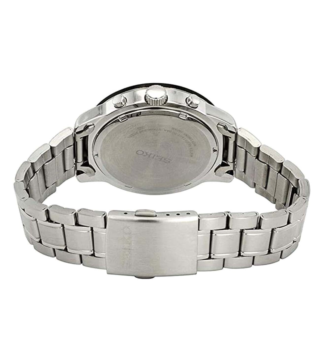 Seiko SKS611P1 Men Quartz Black Dial Stainless Steel Chronograph Watch