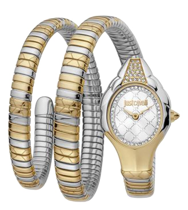 Just Cavalli JC1L189M0075 Women Quartz Silver Dial Two-Tone Stainless Steel Snake Watch