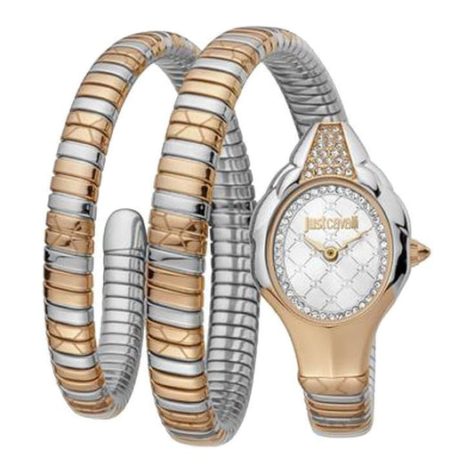 Just Cavalli JC1L189M0085 Women Quartz Silver Dial Two-Tone Stainless Steel Snake Watch