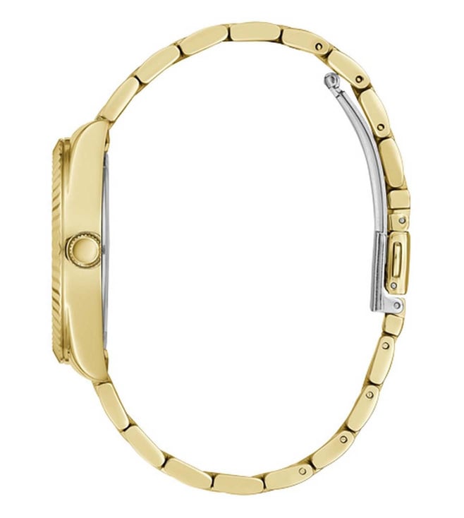 Guess GW0308L2 Analog Quartz Women White Dial Gold Stainless Steel Strap Watch