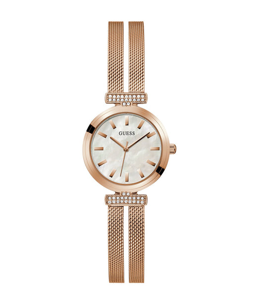 Guess GW0471L3 Quartz Analog Mother-of-Pearl Dial Women’s Watch with Rose Gold Stainless Steel Strap