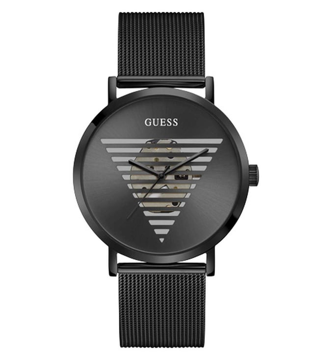 Guess GW0502G2 Analog Quartz Men Black Dial Black Stainless Steel Strap Watch