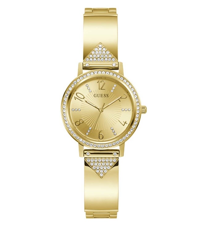 Guess GW0474L2 Analog Quartz Women Gold Dial Gold Stainless Steel Bracelet Watch