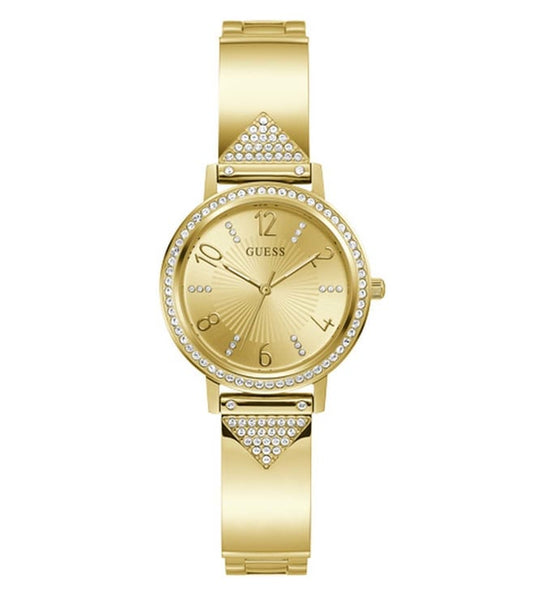 Guess GW0474L2 Analog Quartz Women Gold Dial Gold Stainless Steel Bracelet Watch