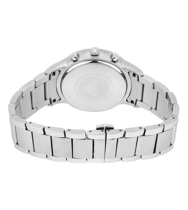 Emporio Armani AR2448I Renato Men's Blue Dial Silver Stainless Steel Chronograph Watch