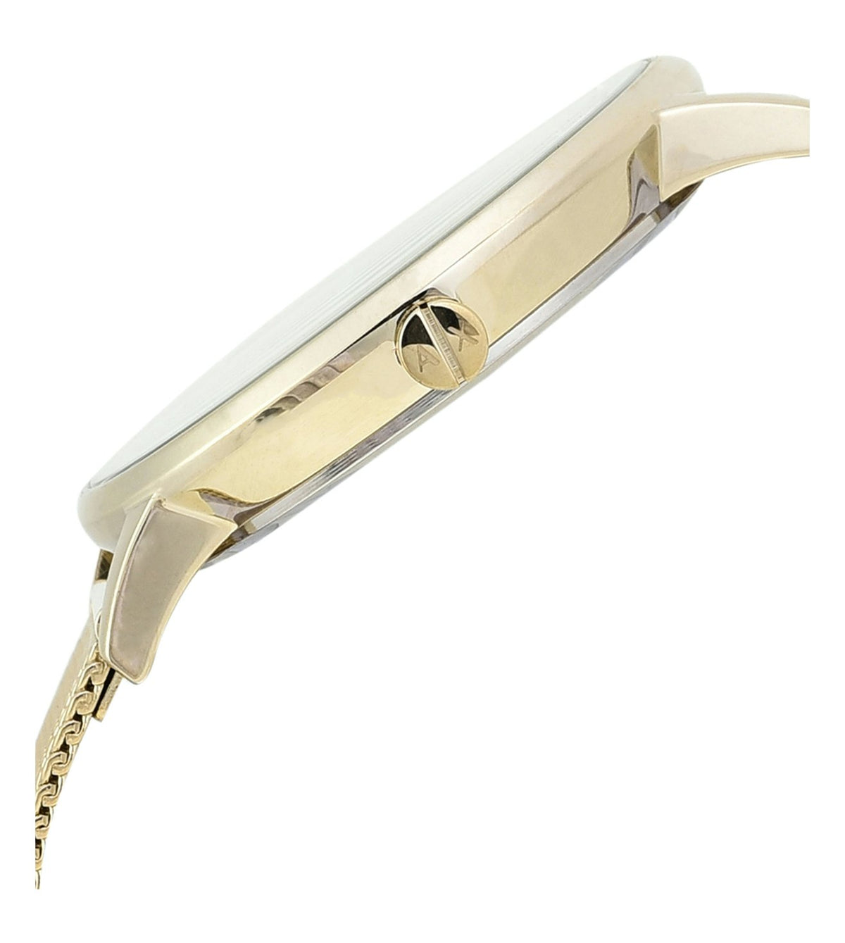 Armani Exchange AX5536 Women’s Analog Gold Sunray Dial Stainless Steel Mesh Bracelet Watch