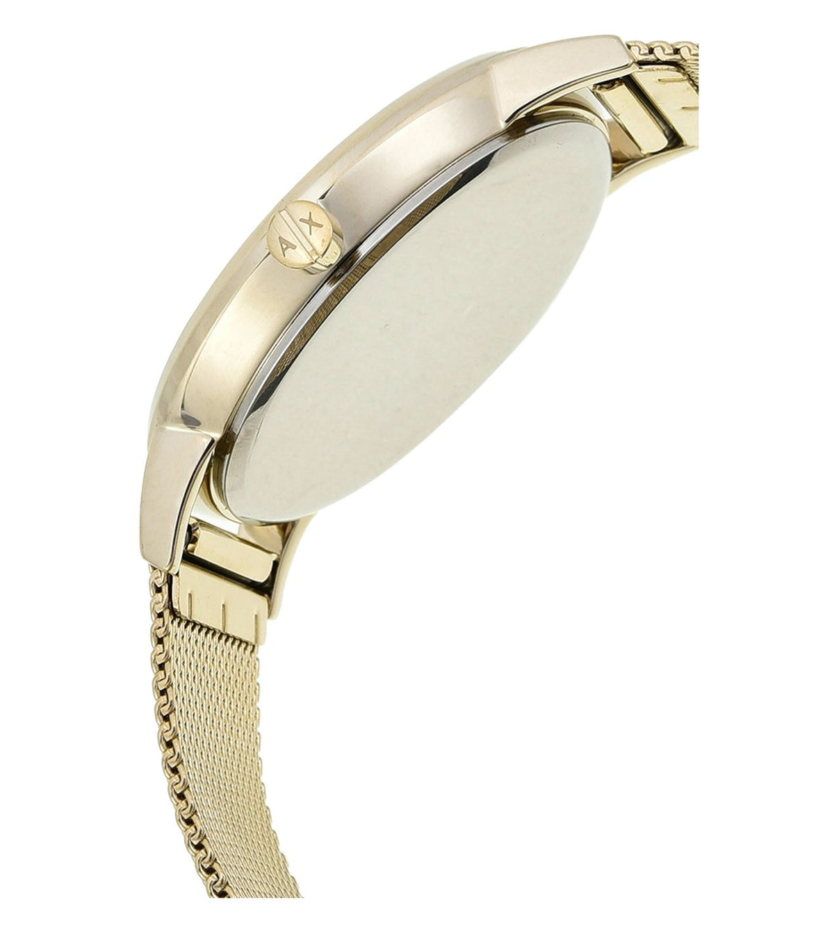 Armani Exchange AX5536 Women’s Analog Gold Sunray Dial Stainless Steel Mesh Bracelet Watch