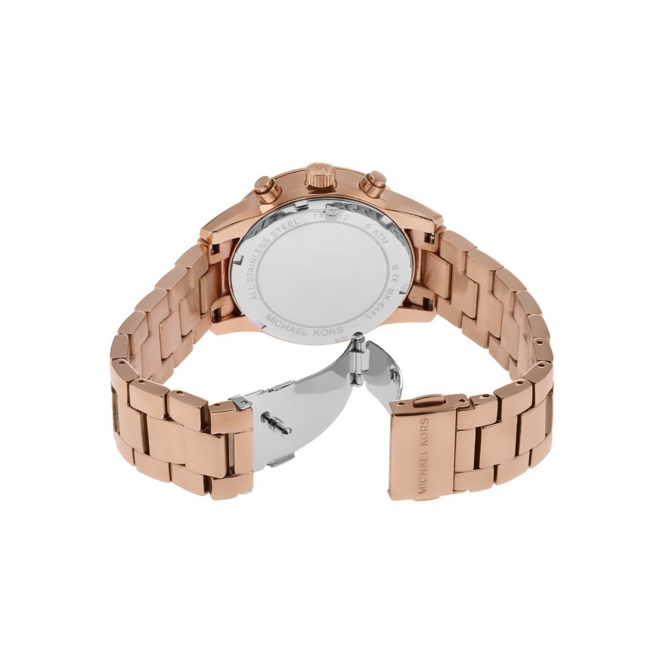Michael Kors MK6485I Women Quartz Rose Gold Dial Stainless Steel Chronograph Watch