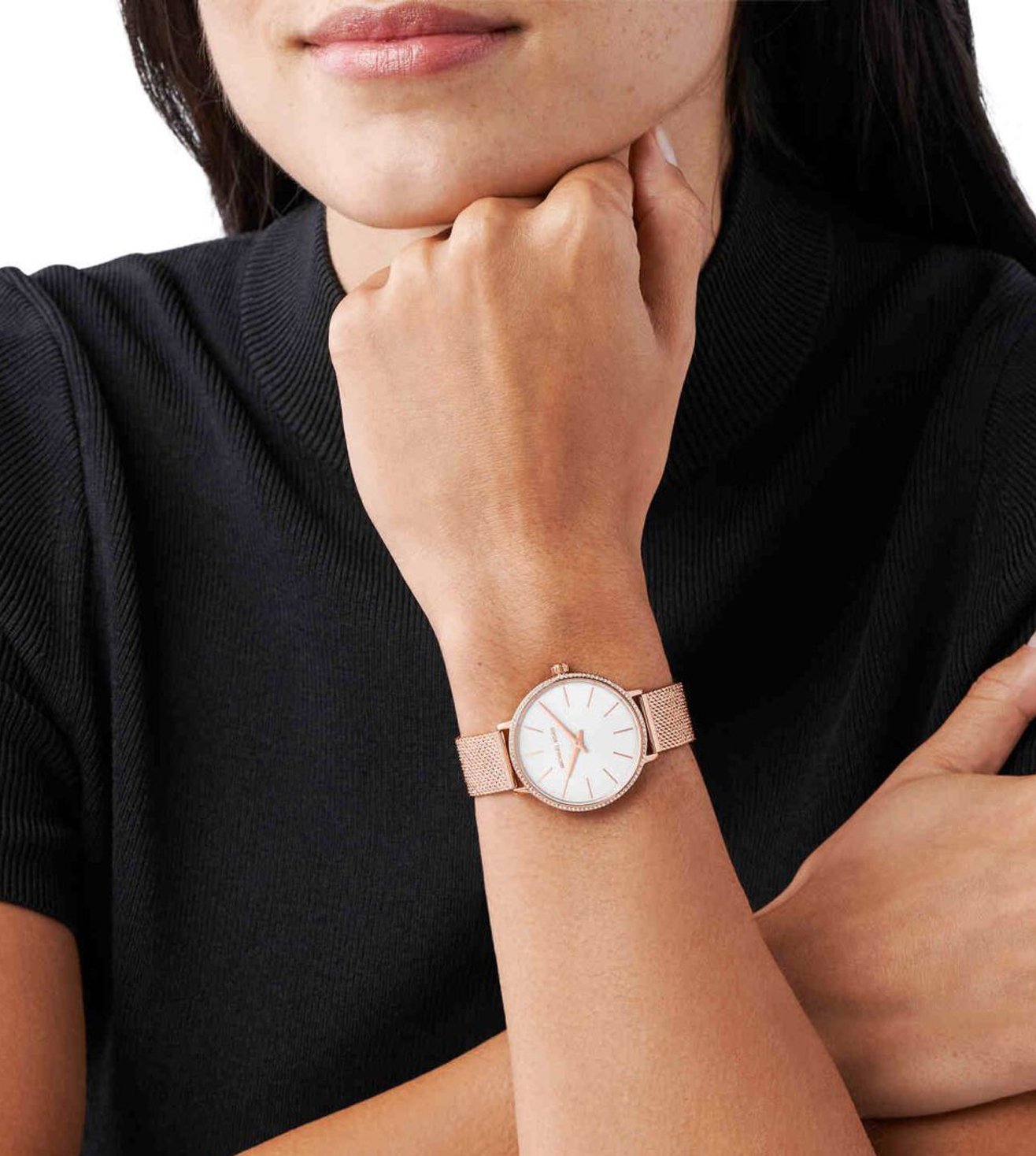 Michael Kors MK4588 Pyper Quartz White Dial Rose Gold Stainless Steel Women's Watch
