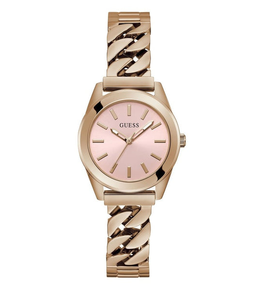Guess GW0653L2 Analog Quartz Women Pink Dial Rose Gold Stainless Steel Bracelet Watch