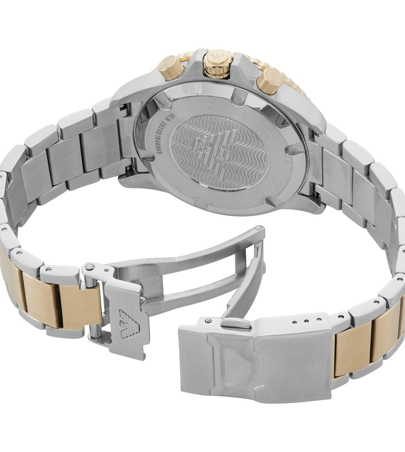 Emporio Armani AR11606I Explorer Men's Cream Dial Two-Tone Chronograph Stainless Steel Watch
