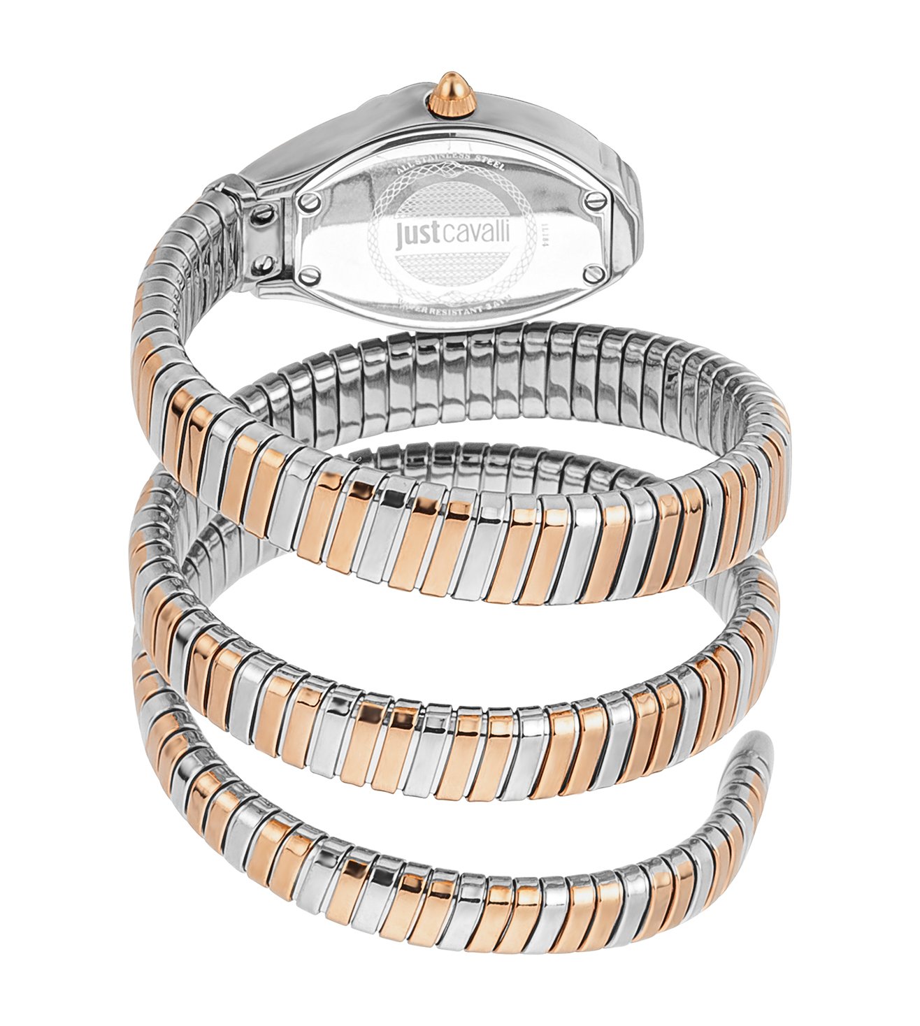 Just Cavalli JC1L185M0085 Serpente Nobile Women’s Elegant Green Dial Two-Tone Stainless Steel Watch