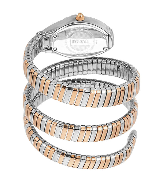 Just Cavalli JC1L185M0085 Serpente Nobile Women’s Elegant Green Dial Two-Tone Stainless Steel Watch