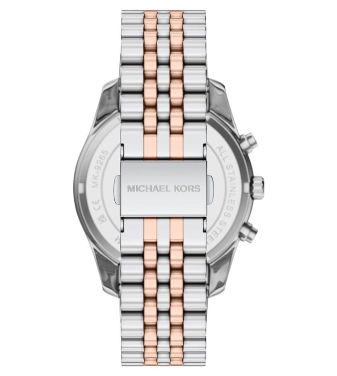 Michael Kors MK9265I Lexington Quartz Chronograph Green Dial Two-Tone Stainless Steel Men's Watch