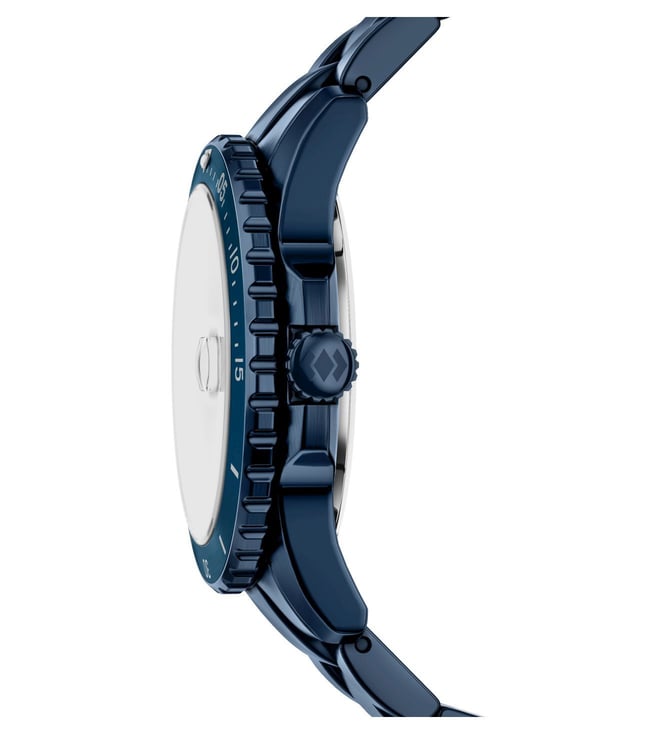 Fossil FS6166I Men's Quartz Chronograph Watch Blue Dial Silver Stainless Steel Strap