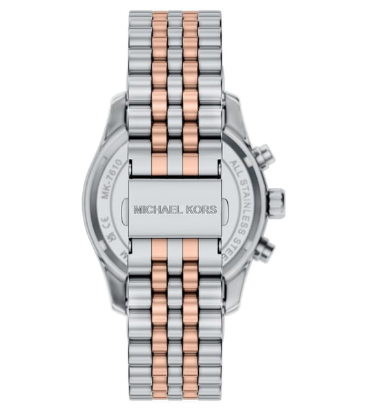 Michael Kors MK7610I Lexington Quartz Chronograph Green Dial Two-Tone Stainless Steel Women's Watch