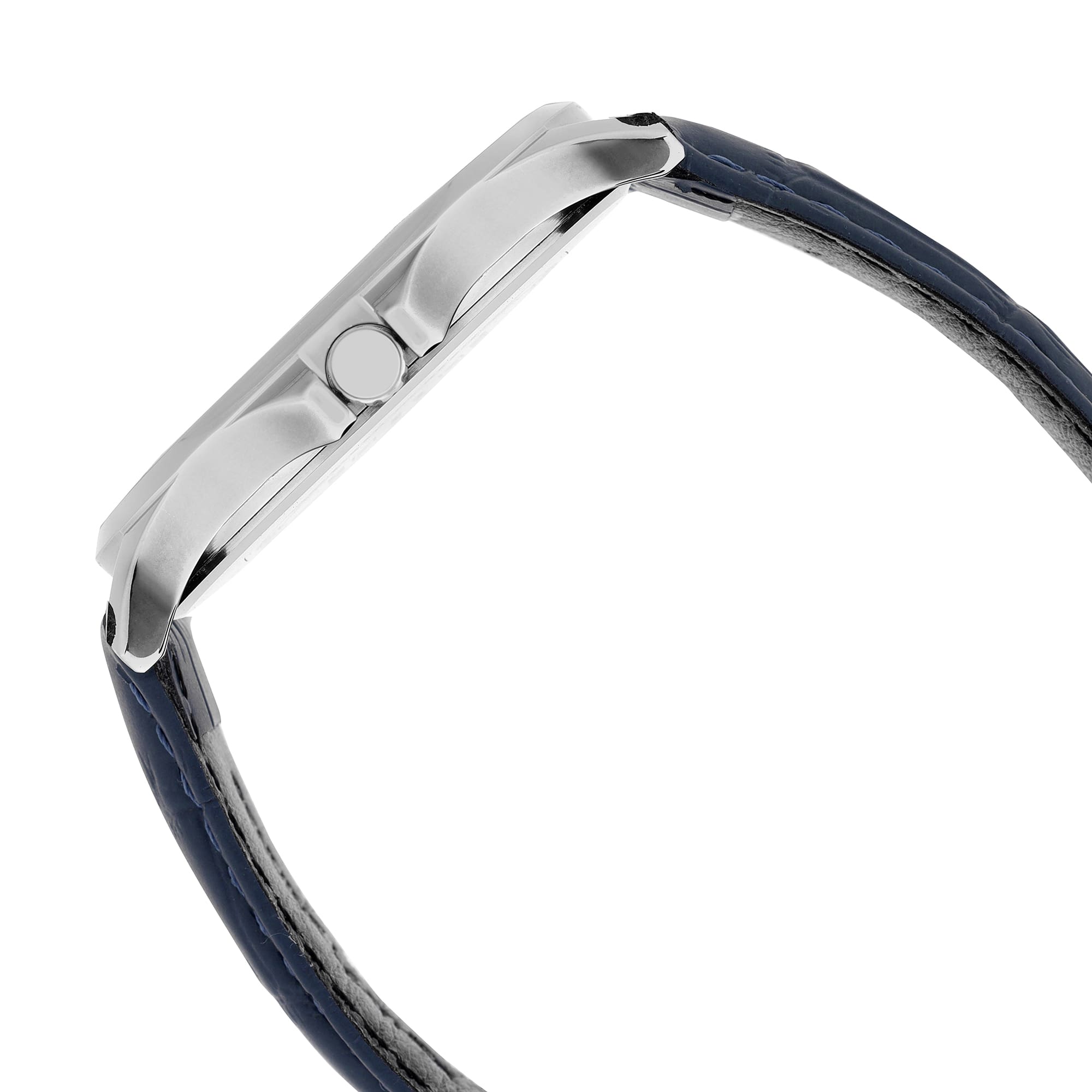 Casio A2455 Enticer Men’s Quartz Analog Watch with Blue Dial, Blue Leather Strap