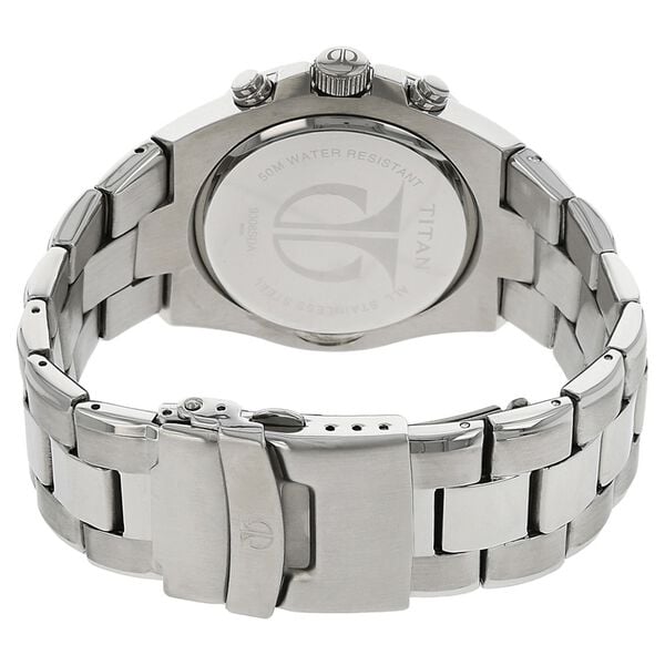 Titan 9308SM01 Octane Silver Dial Chronograph Analog Quartz Watch – Men