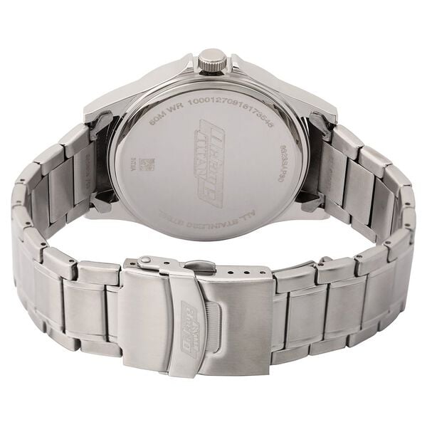 Titan NN9323SM01 Men’s Silver-Dial Multifunction Watch with Stainless Steel Strap