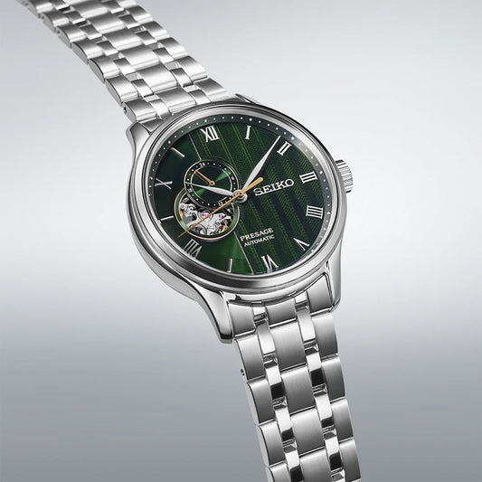 Seiko SSA463J1 Automatic Men Green Dial Stainless Steel Bracelet Watch