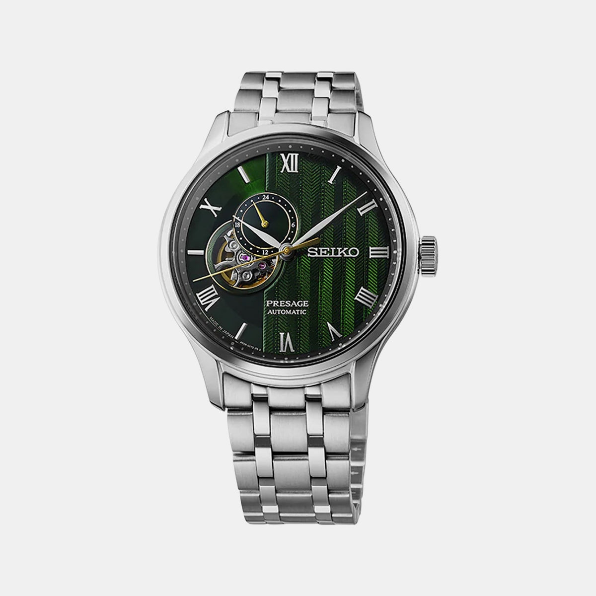 Seiko SSA463J1 Automatic Men Green Dial Stainless Steel Bracelet Watch