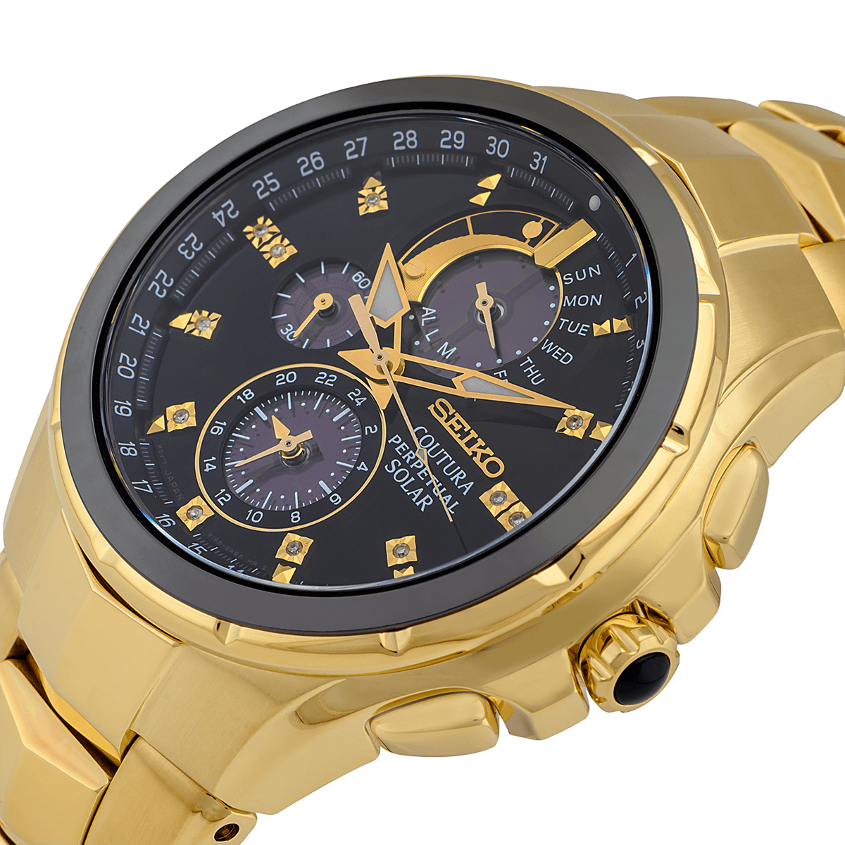 Seiko Coutura SSC572P1 Men’s Perpetual Solar Chronograph Watch