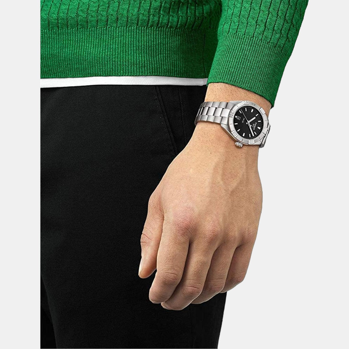 Tissot T1016101105100 Black Dial 42 mm Men’s Swiss Quartz PR 100 Sport Gent Watch – Stainless Steel Case & Bracelet, Sapphire Crystal