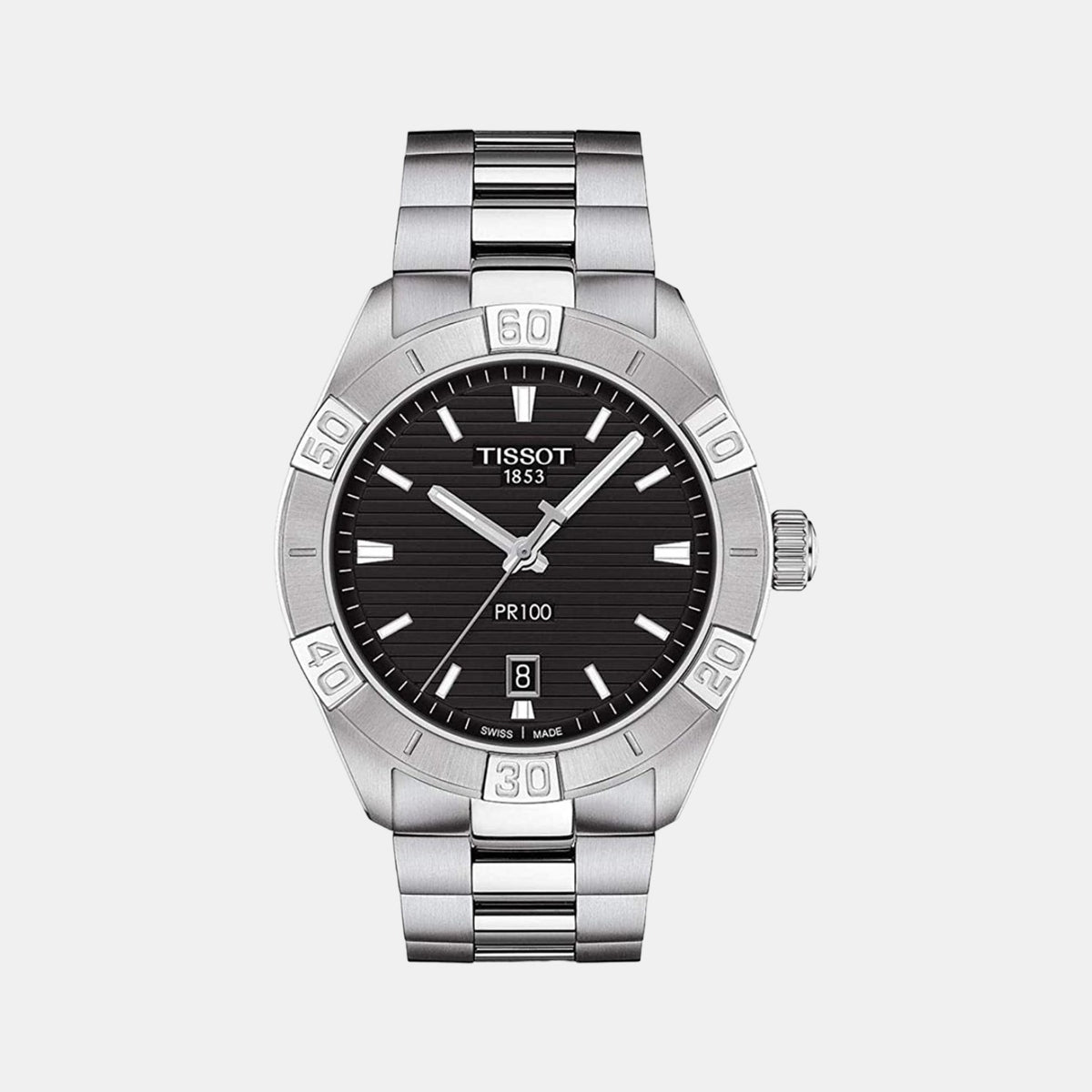 Tissot T1016101105100 Black Dial 42 mm Men’s Swiss Quartz PR 100 Sport Gent Watch – Stainless Steel Case & Bracelet, Sapphire Crystal