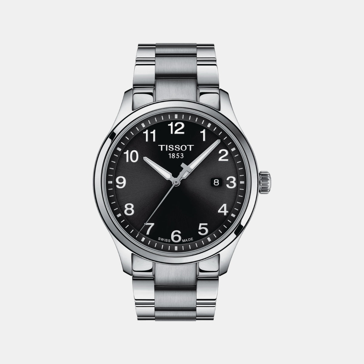 Tissot T1164101105700 Black Dial 42 mm Men’s Swiss Quartz Watch – Stainless Steel Case & Bracelet, Sapphire Crystal