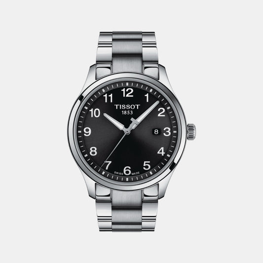 Tissot T1164101105700 Black Dial 42 mm Men’s Swiss Quartz Watch – Stainless Steel Case & Bracelet, Sapphire Crystal