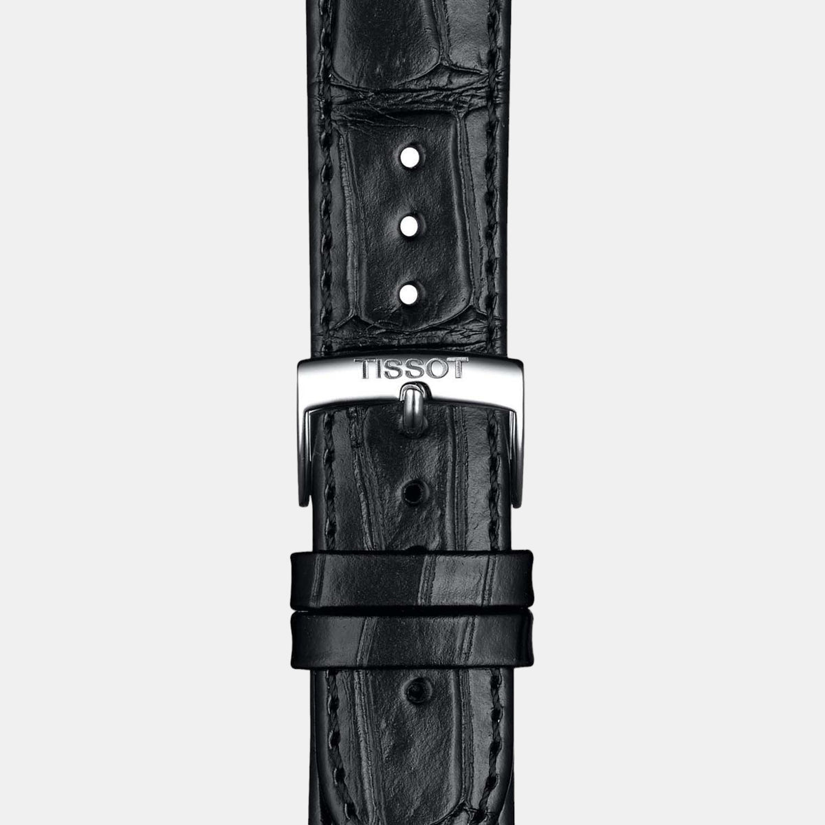 Tissot T1224101603300 Silver Dial 40 mm Men’s Swiss Quartz Carson Premium Watch – Stainless Steel Case, Black Leather Strap, Sapphire Crystal