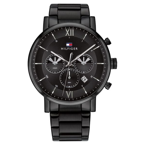 Tommy Hilfiger NETH1710410 Men Black Dial Stainless-Steel Strap Quartz Watch