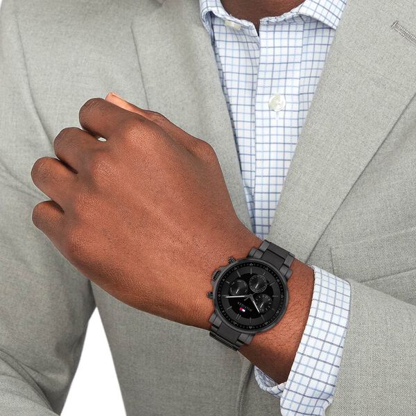 Tommy Hilfiger NETH1710590 Analog Quartz Men’s Watch with Black Dial and Black Stainless Steel Strap