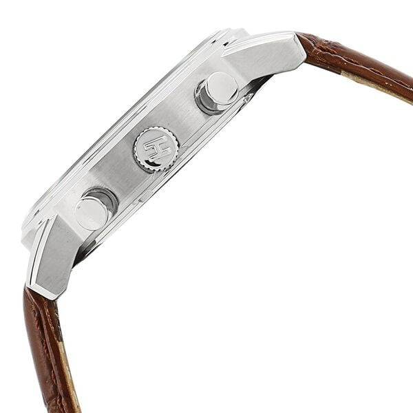 Tommy Hilfiger NETH1791400 Men Silver Dial Brown Leather-Strap Multifunction Watch