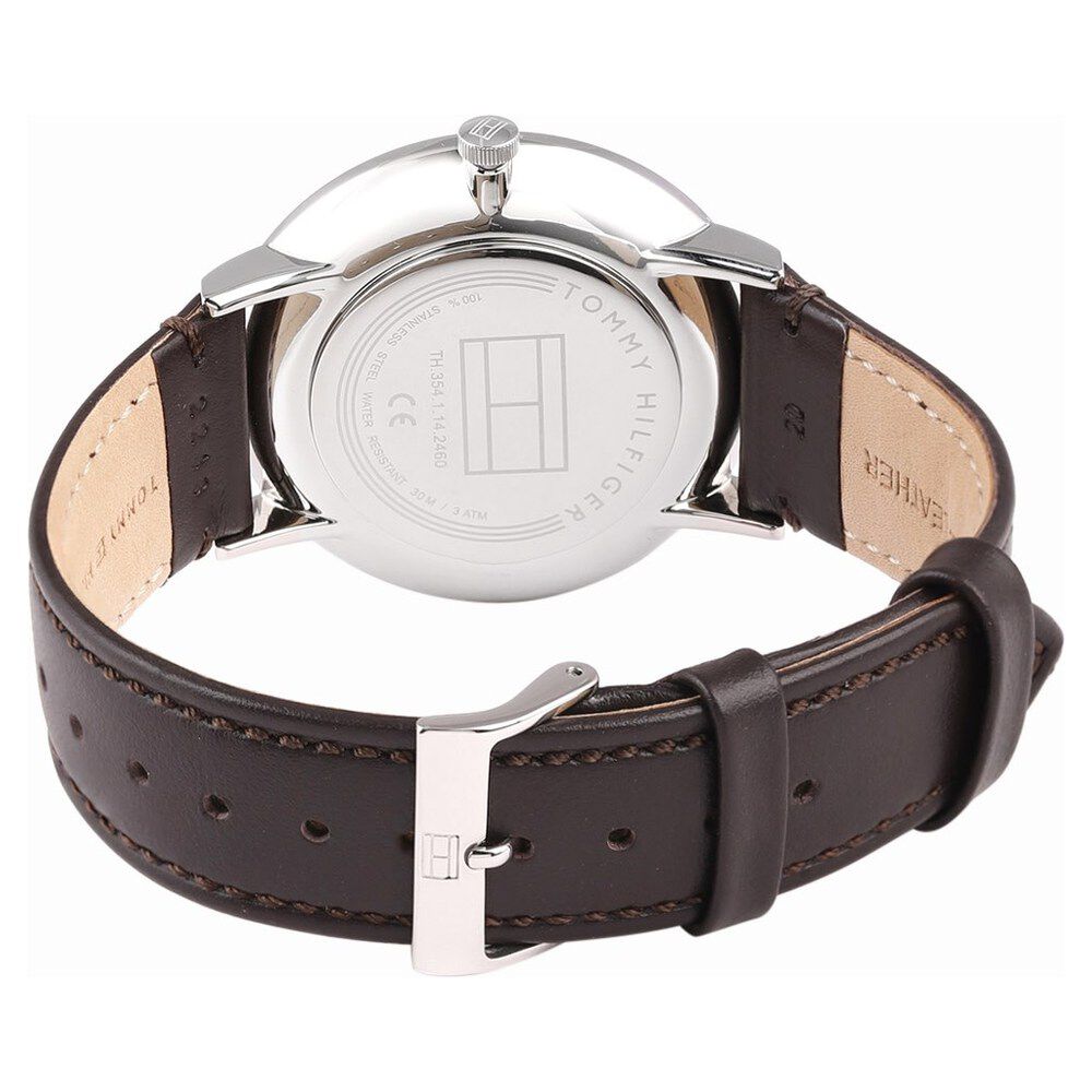 Tommy Hilfiger NCTH1791508W Brooklyn Men's Blue Dial Brown Leather Multifunction Watch