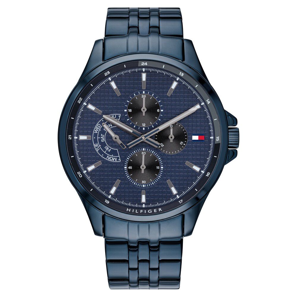 Tommy Hilfiger NTTH1791618 Shawn Men's Blue Dial Blue Stainless Steel Multifunction Watch