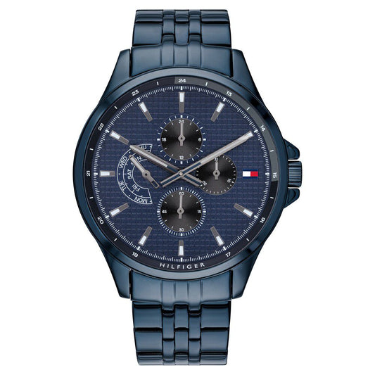 Tommy Hilfiger NTTH1791618 Shawn Men's Blue Dial Blue Stainless Steel Multifunction Watch