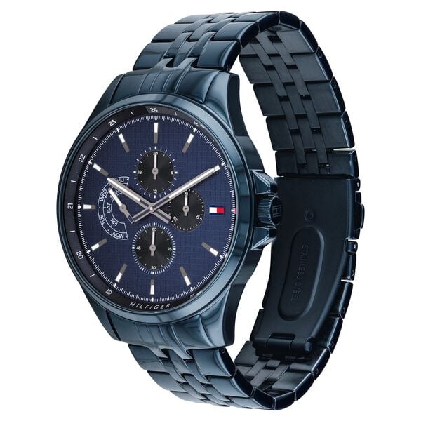 Tommy Hilfiger NETH1791618 Analog Quartz Men’s Watch with Blue Dial and Blue Stainless Steel Strap